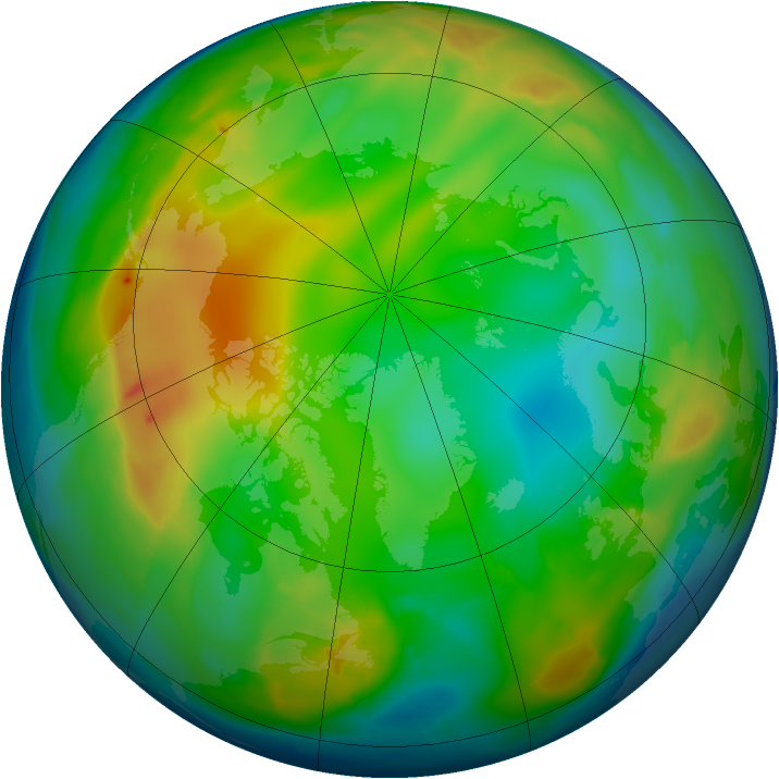 Arctic ozone map for 28 December 2010